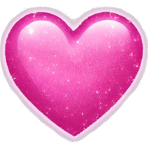 Pink sparkly heart emoji