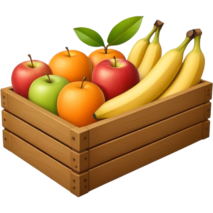 a fruit box and less fruits emoji