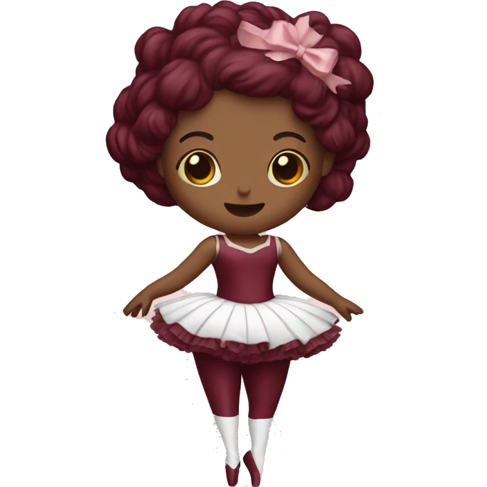 burgundy music box with ballerina emoji
