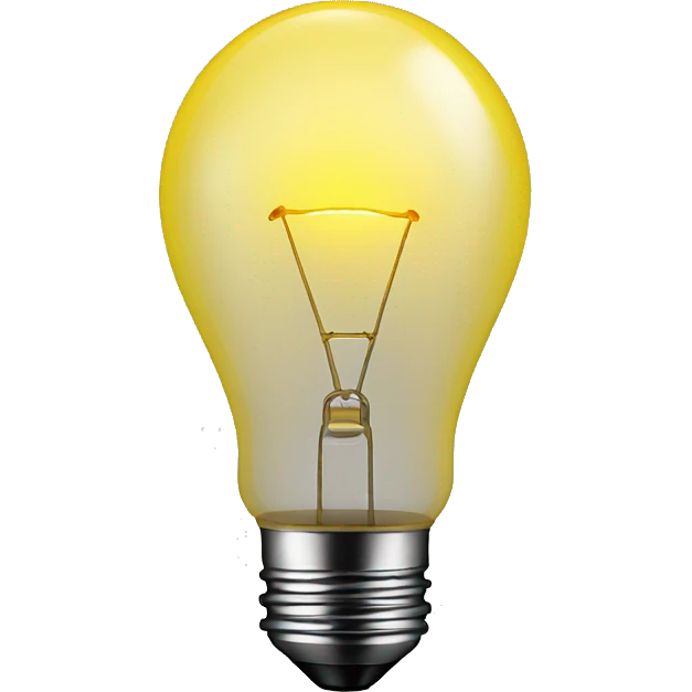 all Yellow light bulb no eyess emoji