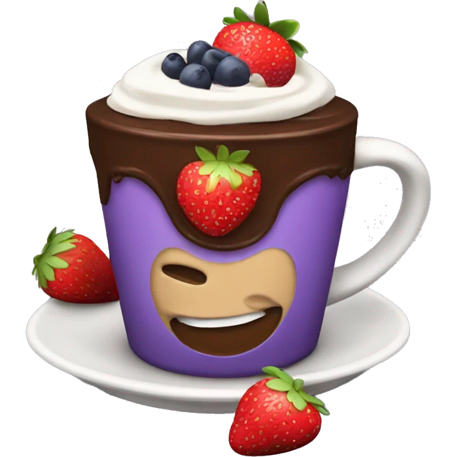 acai cup with strawberries and nutella emoji