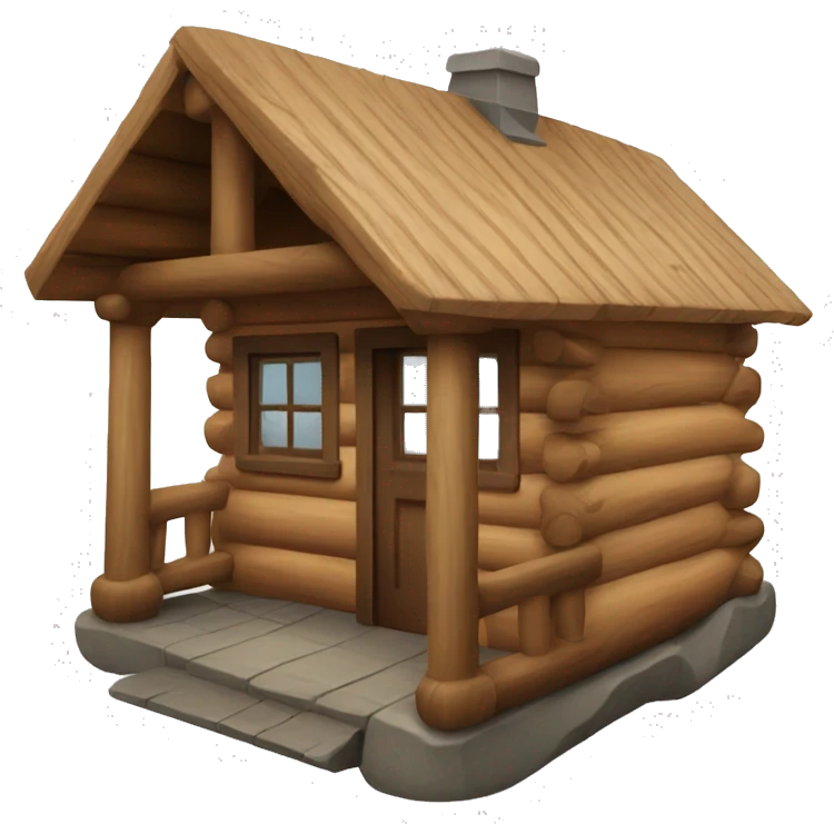 Log cabin house  emoji