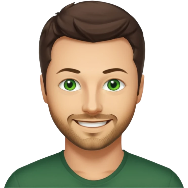 Dan Feuerriegel with green eyes emoji