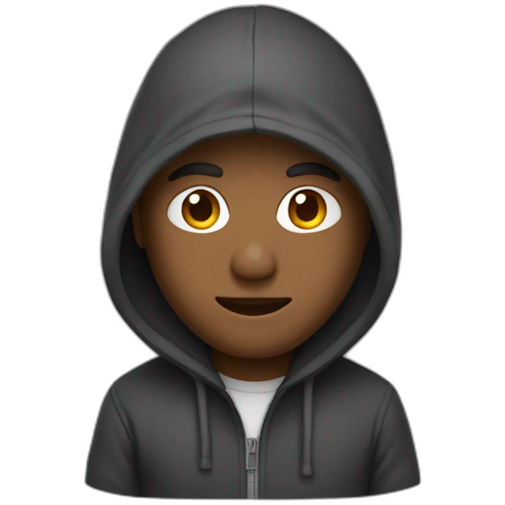 Man with hoodie emoji