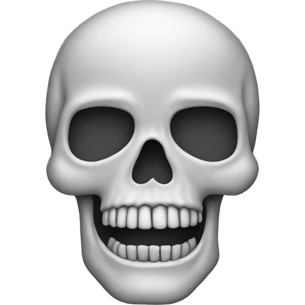 emtpy skull outline emoji