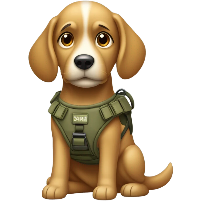 Dog as a solider emoji