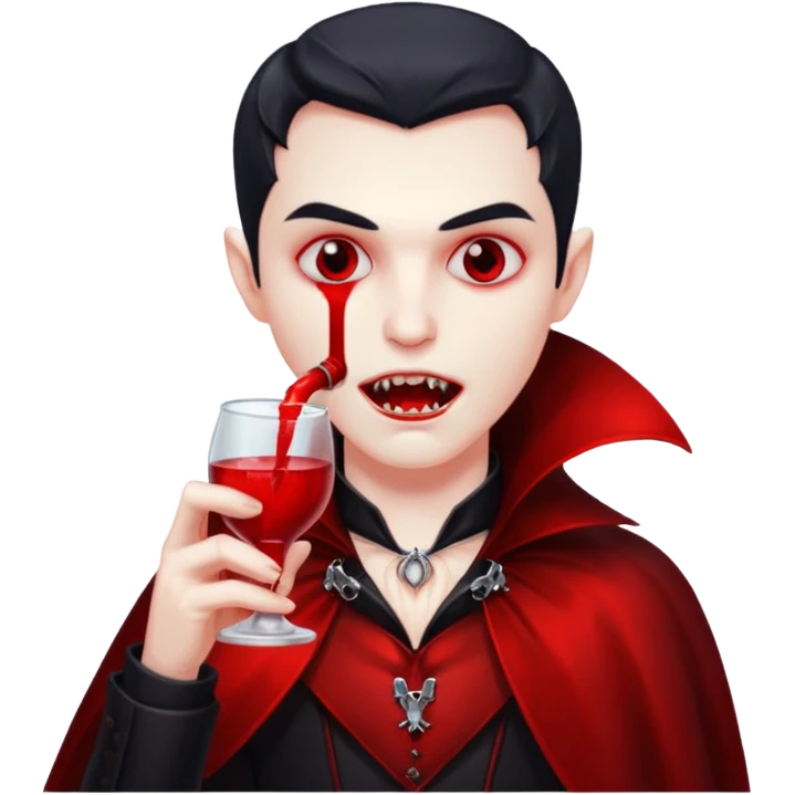 Vampire drink emoji