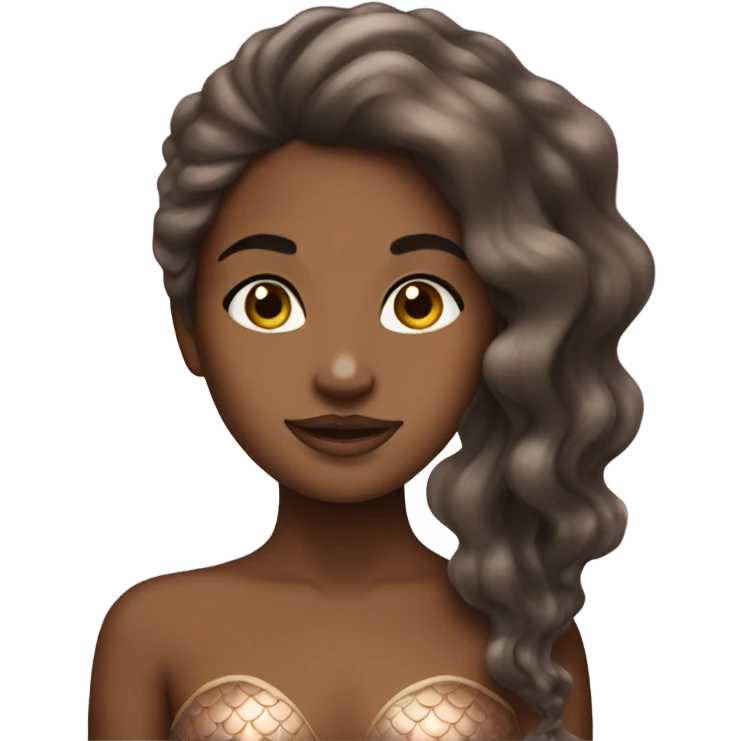 brown girl mermaid emoji