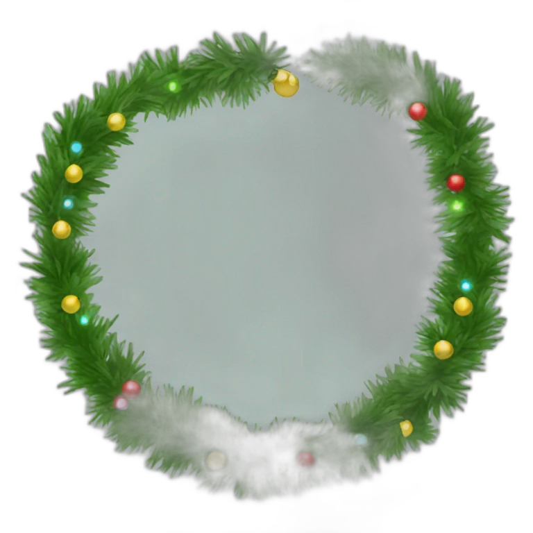 green christmas garland plain emoji