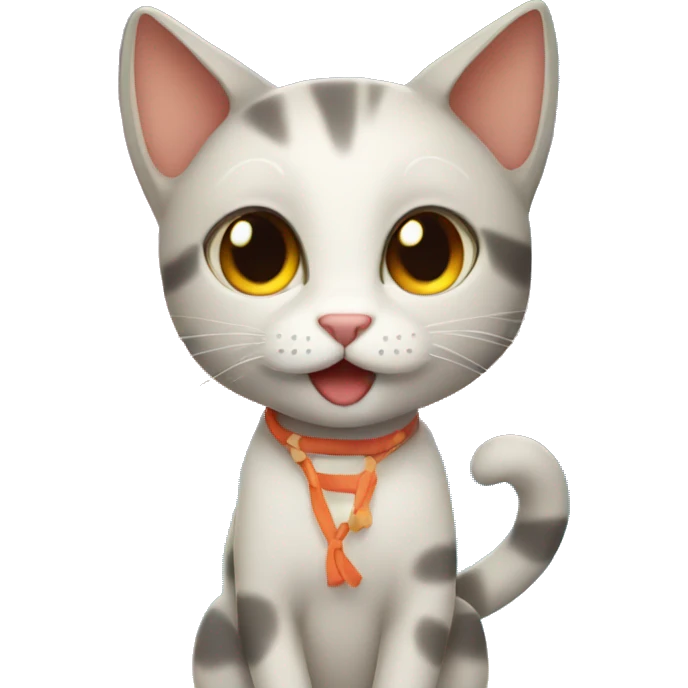 Cat at a beach party emoji