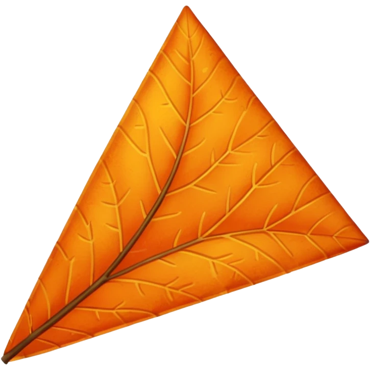 Autumn leaf through semi triangle emoji