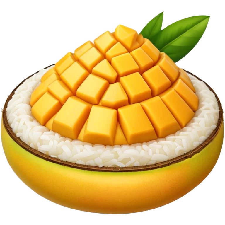 Mango sticky rice emoji