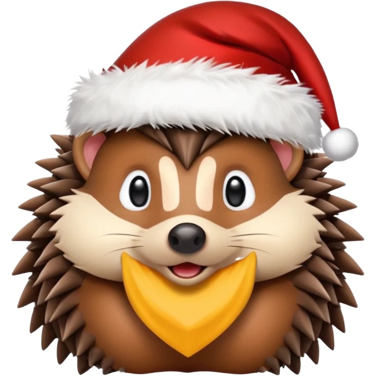 a Christmas hedgehog  emoji
