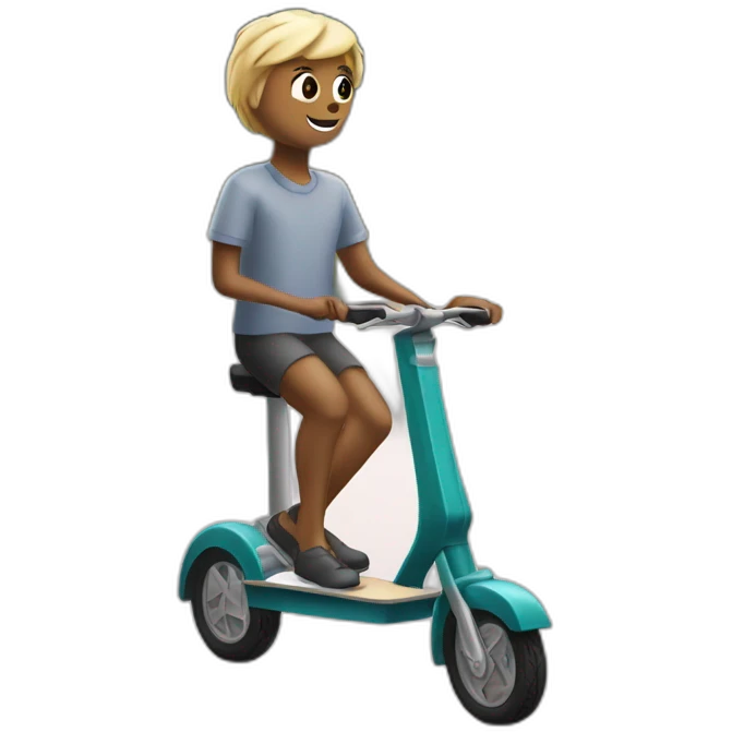 Chat sur une trotinette emoji