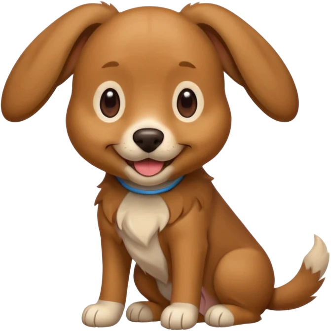 Three legged dog emoji