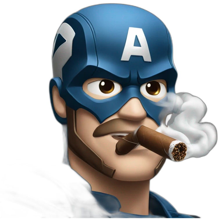 Captain america smoke cigar emoji