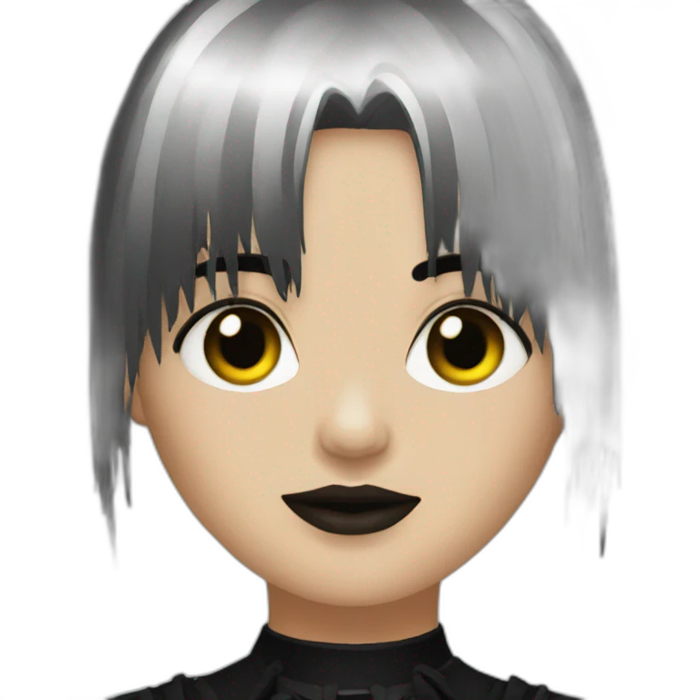 Goth girl fringe emoji
