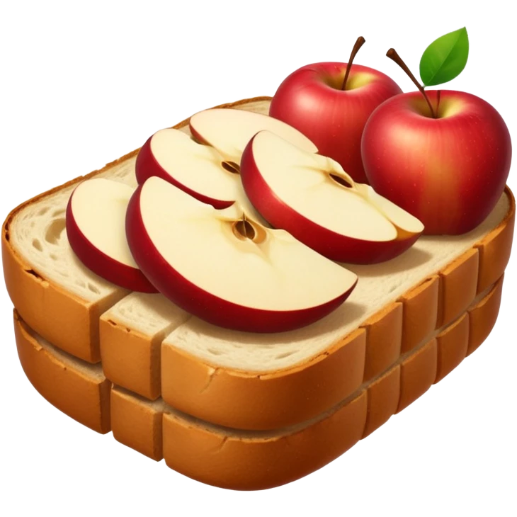 bread with apple slices inside  emoji