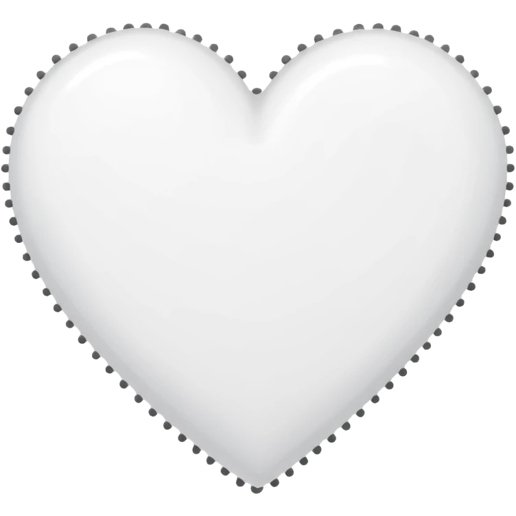white heart with a dotted border emoji