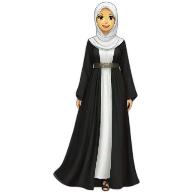 Saudi women dress abaya emoji