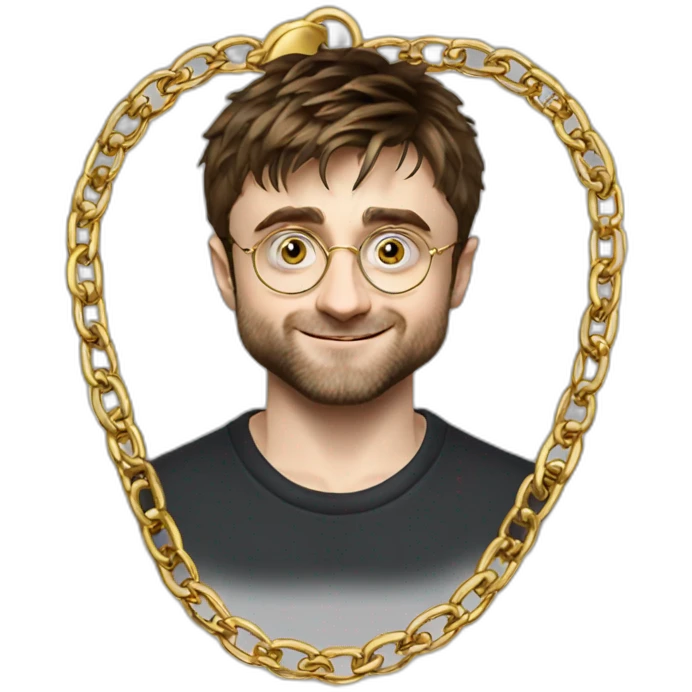 daniel radcliffe gold chain emoji