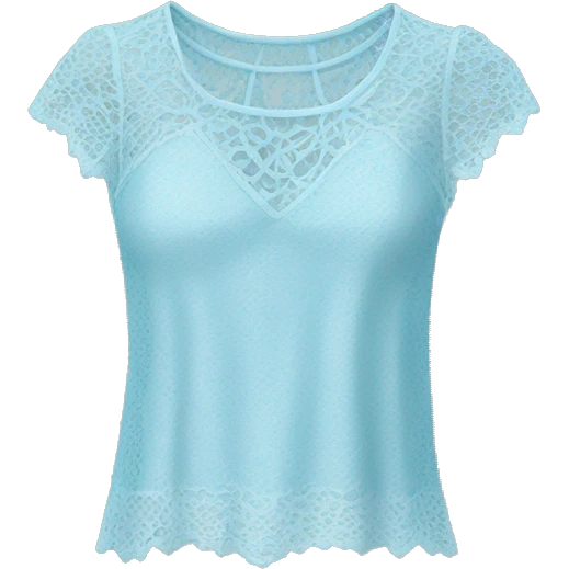 Light blue lace top  emoji