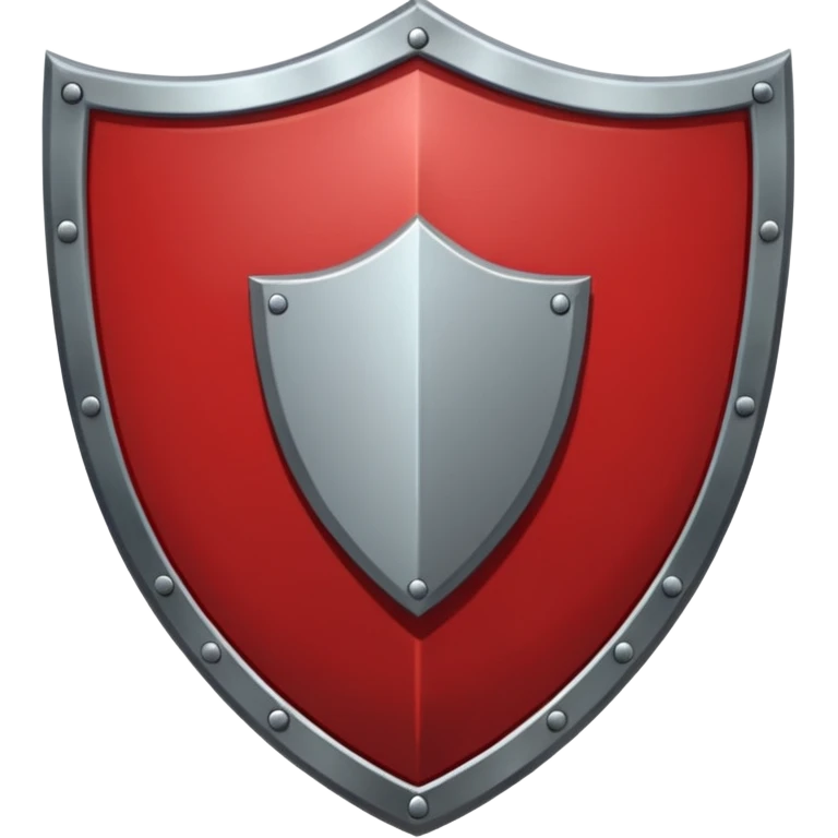 Flat vector  No gradients  Deep red (#7A0F1E)  Transparent background  High contrast  Clean gothic shield aesthetic  Designed to be readable at 128x128px emoji