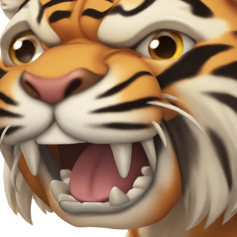 tiger cowering in fear emoji