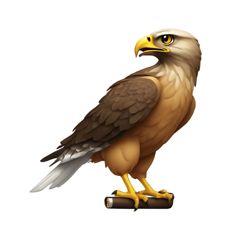 Hawk smoking cigar  emoji