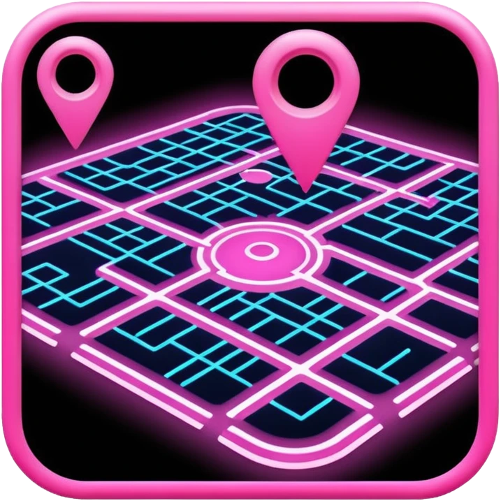 pink gps map lines emoji