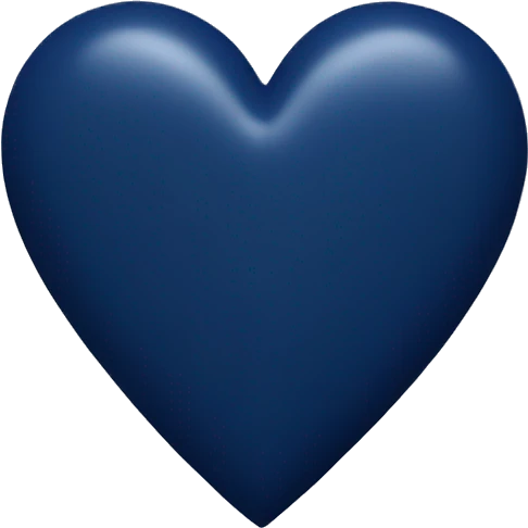 Navy blue heart  emoji