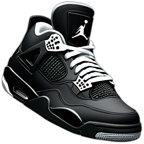 jordan 4 black cat "highly detailled" emoji