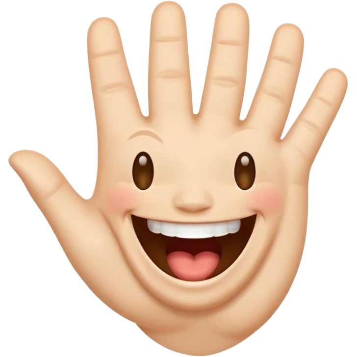 Laughing hand emoji