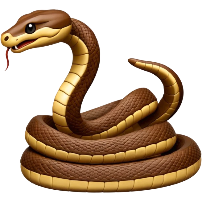 wood carved mini snake emoji