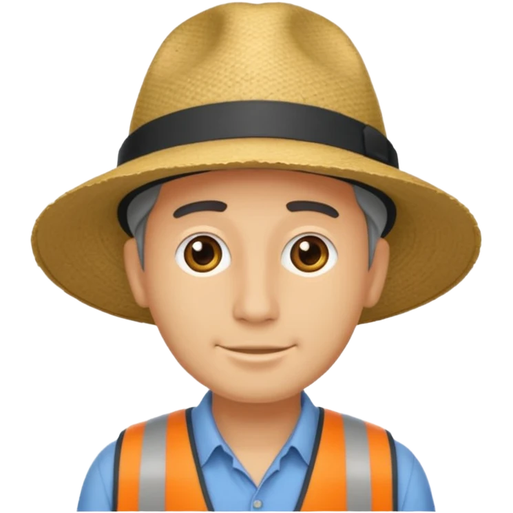 homme créole réunionnais  avec chapeau embouteillage route  emoji