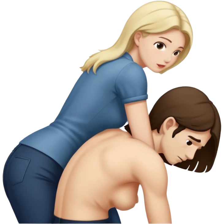 Woman bent over man from behind giving it to her emoji