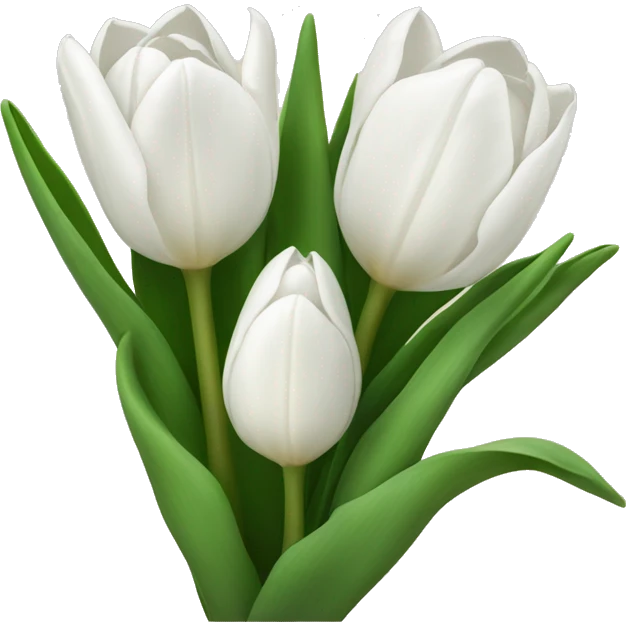 White tulips emoji