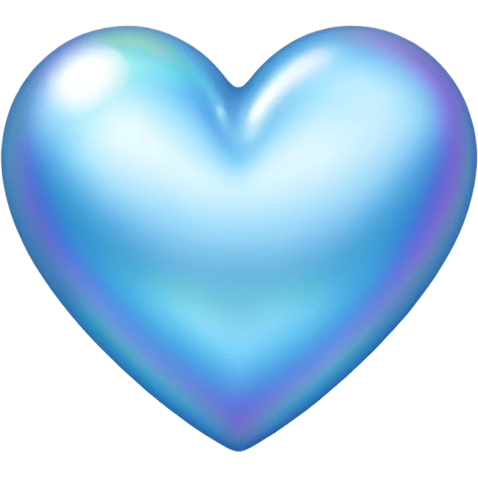 Blue azure pearly heart emoji