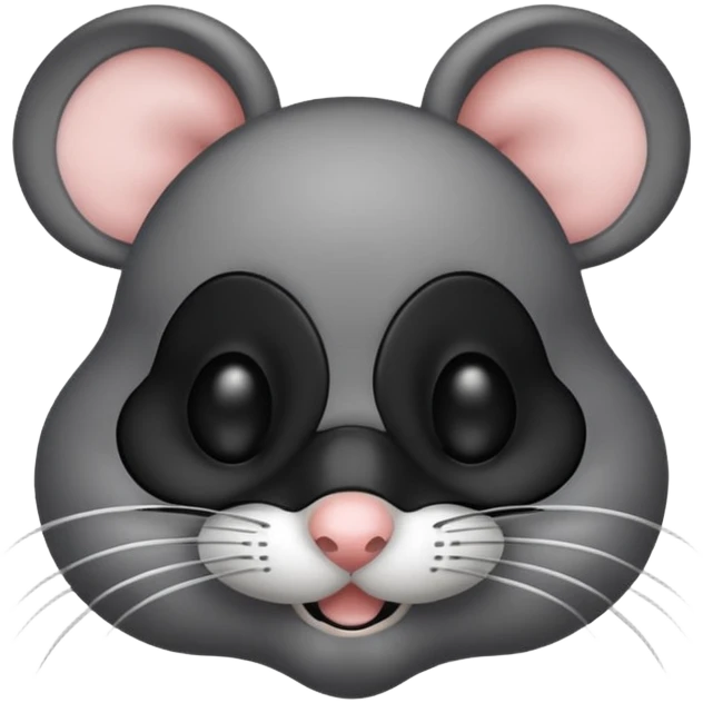 mouse with black mask  emoji