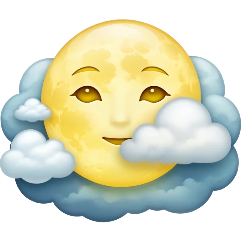 Yellow Moonlight and clouds with beautiful finish  emoji