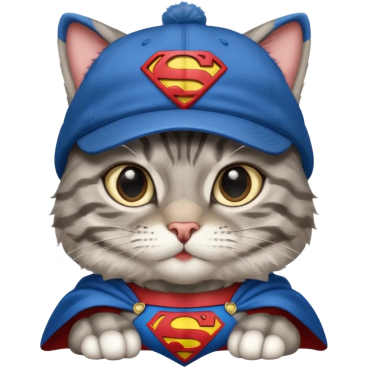 A cat with a superman cap emoji