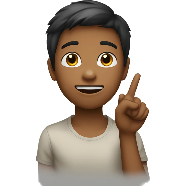 Create an emoji of a boy with one finger placed over his lips in a 'shh' gesture, indicating a desire to keep a secret emoji