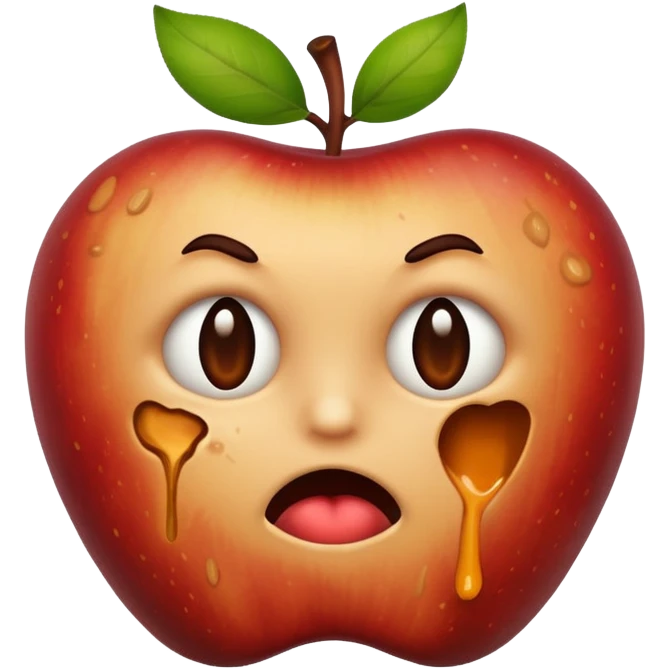 Spoiled apple emoji