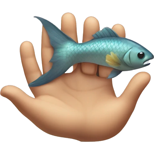 Hands apart like showing how big a fish  emoji