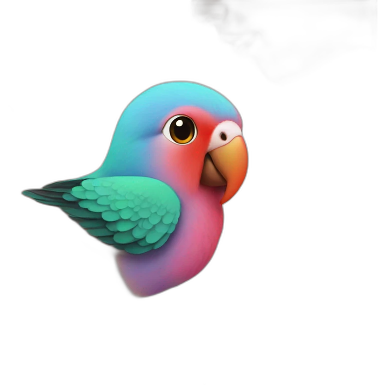 lovebird on human shoulder emoji