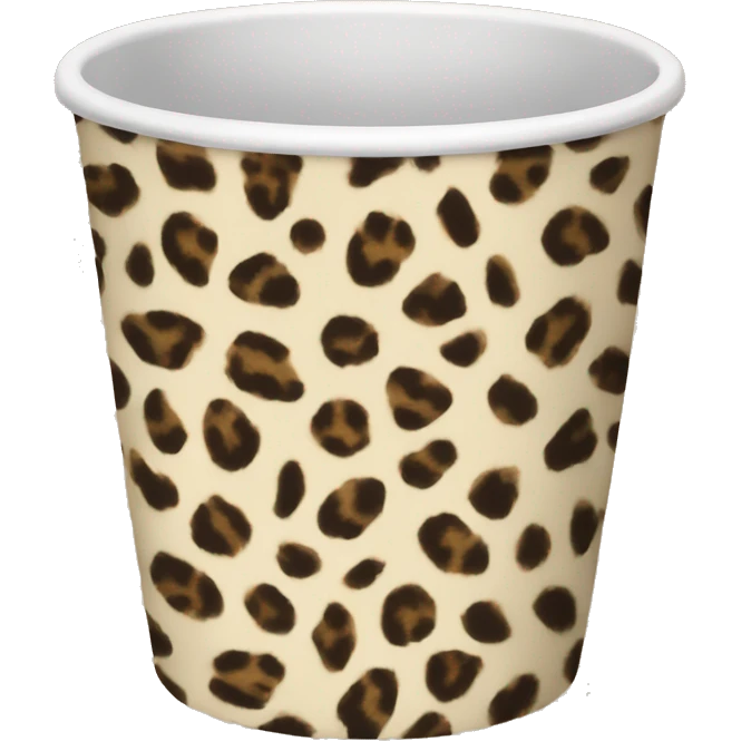 leopard print cup emoji