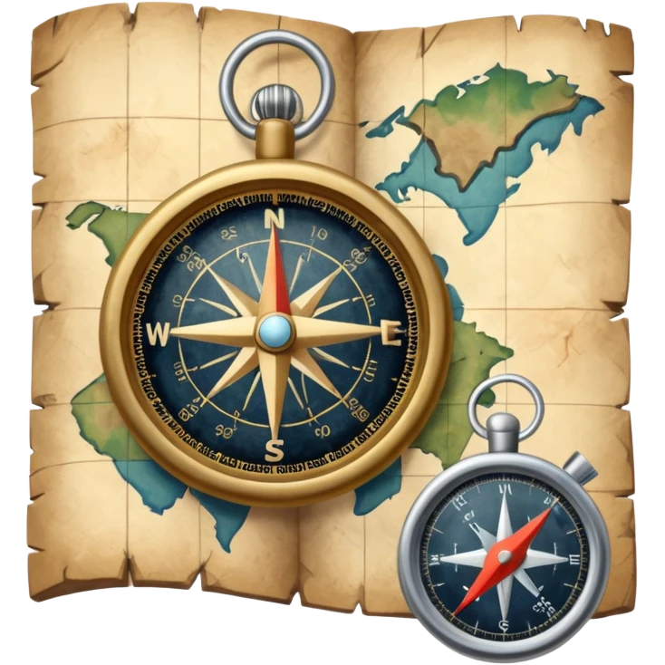 a map and a compass emoji