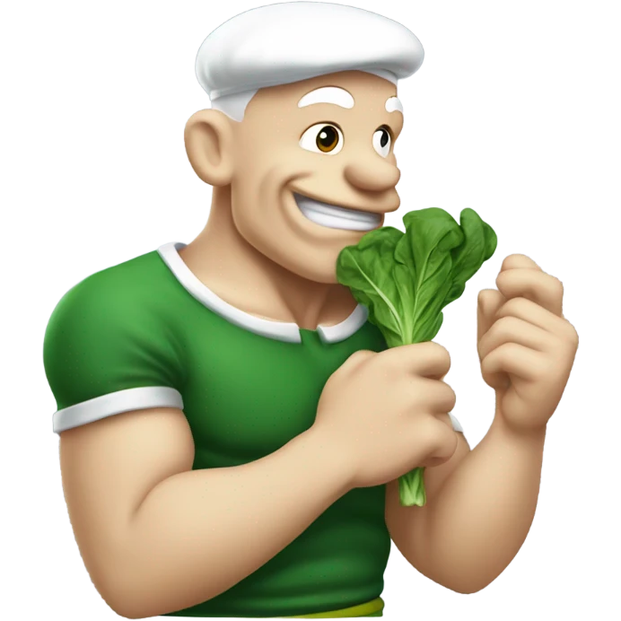 Popeye eating spinach emoji