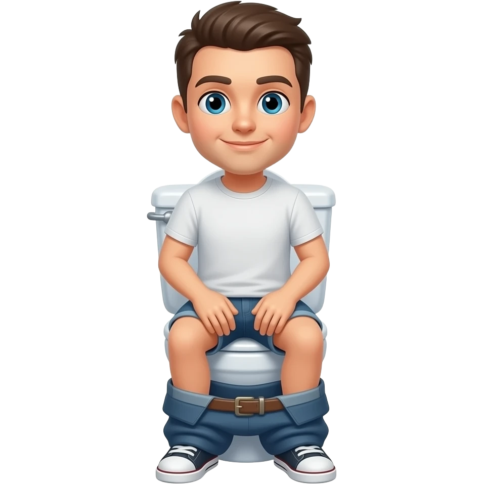 Lavaboya oturmuş insan emoji