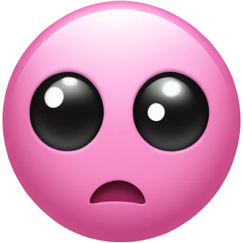 Pink ball (black oval Kirby eyes) emoji